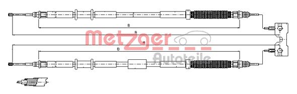 METZGER 11.5771 Seilzug, Feststellbremse