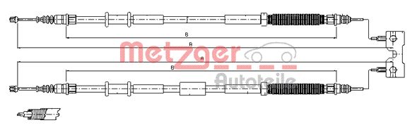METZGER 11.5772 Seilzug, Feststellbremse