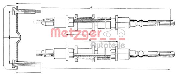 METZGER 11.5821 Seilzug, Feststellbremse