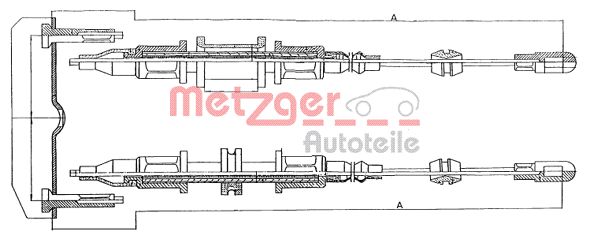 METZGER 11.5853 Seilzug, Feststellbremse