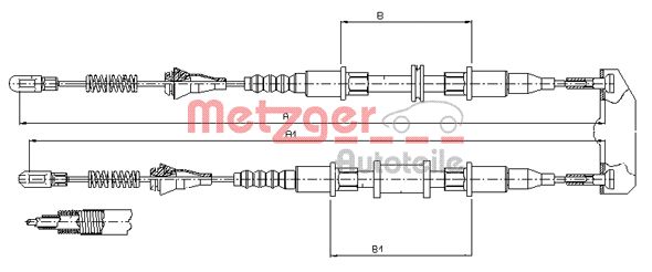 METZGER 11.5854 Seilzug, Feststellbremse