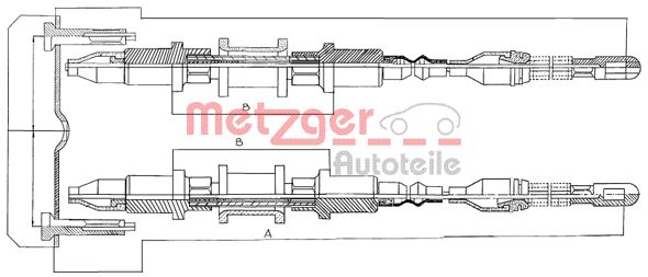 METZGER 11.5855 Seilzug, Feststellbremse
