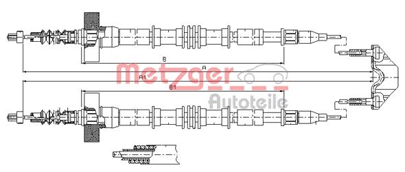 METZGER 11.5859 Seilzug, Feststellbremse