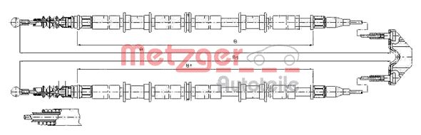METZGER 11.5865 Seilzug, Feststellbremse