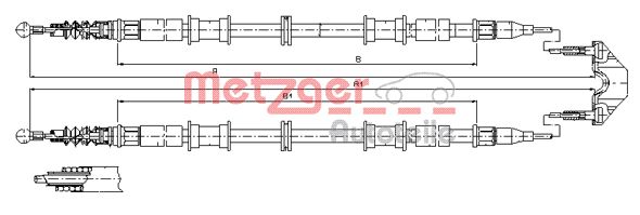 METZGER 11.5866 Seilzug, Feststellbremse