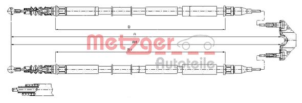 METZGER 11.5867 Seilzug, Feststellbremse