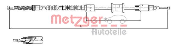 METZGER 11.5923 Seilzug, Feststellbremse