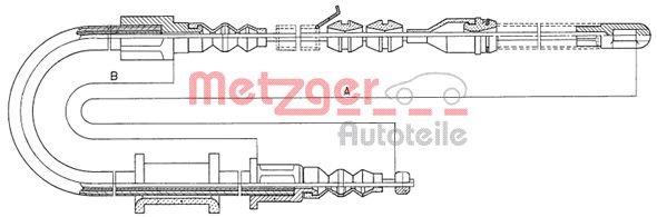 METZGER 11.593 Seilzug, Feststellbremse