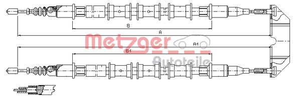 METZGER 11.5933 Seilzug, Feststellbremse