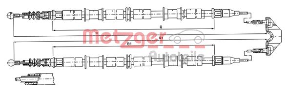 METZGER 11.5938 Seilzug, Feststellbremse
