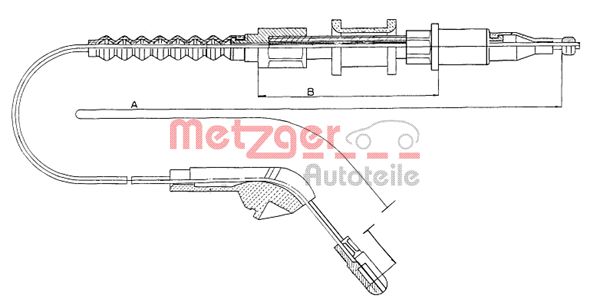 METZGER 11.5943 Seilzug, Feststellbremse