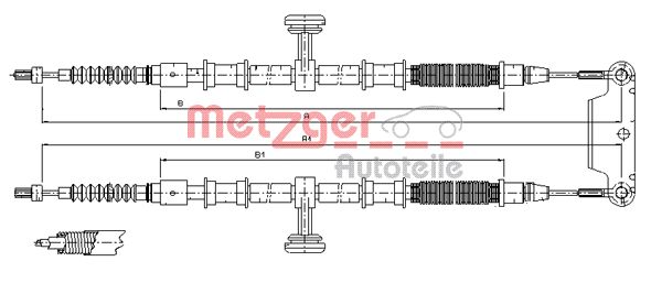 METZGER 11.5944 Seilzug, Feststellbremse