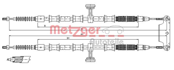 METZGER 11.5945 Seilzug, Feststellbremse