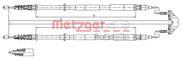 METZGER 11.5950 Seilzug, Feststellbremse