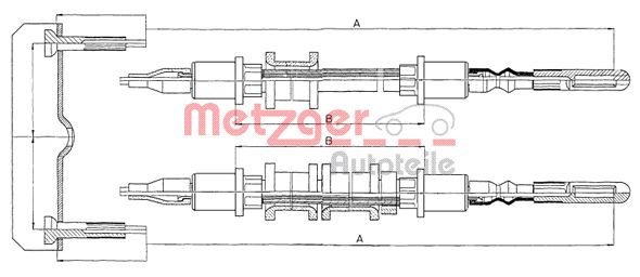 METZGER 11.5971 Seilzug, Feststellbremse