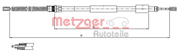 METZGER 11.604 Seilzug, Feststellbremse