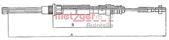 METZGER 11.606 Seilzug, Feststellbremse
