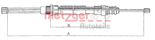 METZGER 11.607 Seilzug, Feststellbremse