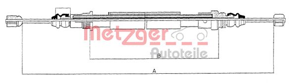 METZGER 11.6582 Seilzug, Feststellbremse