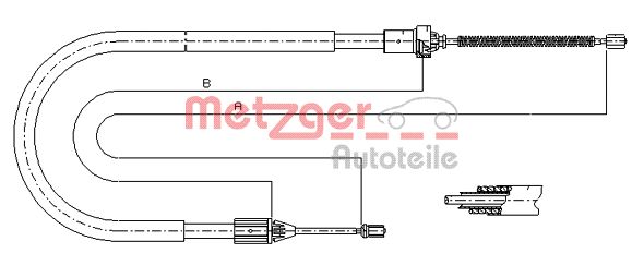 METZGER 11.6583 Seilzug, Feststellbremse