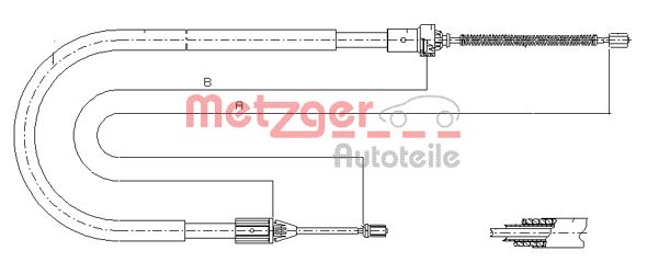 METZGER 11.6584 Seilzug, Feststellbremse