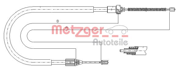 METZGER 11.6585 Seilzug, Feststellbremse