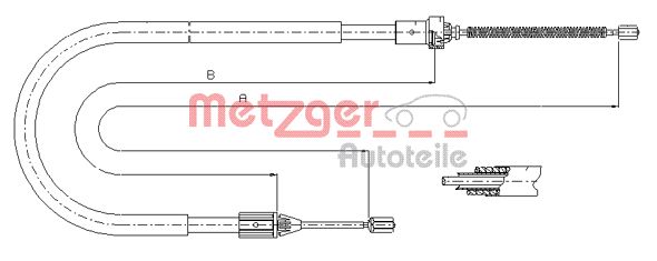 METZGER 11.6586 Seilzug, Feststellbremse
