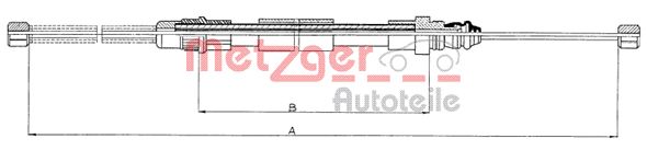 METZGER 11.6592 Seilzug, Feststellbremse