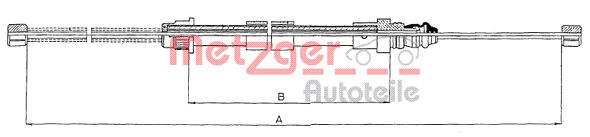 METZGER 11.6673 Seilzug, Feststellbremse