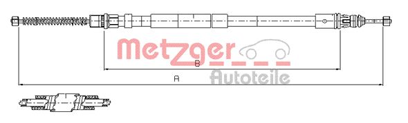 METZGER 11.6799 Seilzug, Feststellbremse