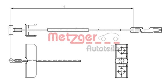 METZGER 11.6803 Seilzug, Feststellbremse