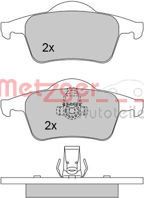 METZGER 1170011 Bremsbelagsatz, Scheibenbremse
