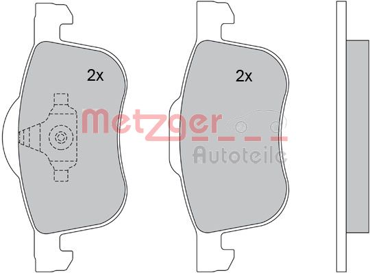 METZGER 1170013 Bremsbelagsatz, Scheibenbremse
