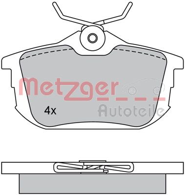 METZGER 1170118 Bremsbelagsatz, Scheibenbremse