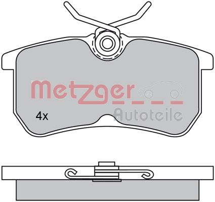 METZGER 1170025 Bremsbelagsatz, Scheibenbremse