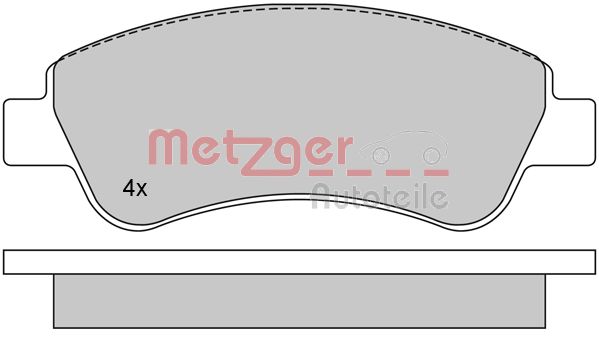 METZGER 1170026 GREENPARTS Bremsbelagsatz, Scheibenbremse