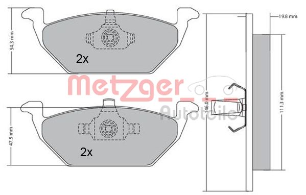 METZGER 1170027 GREENPARTS Bremsbelagsatz, Scheibenbremse