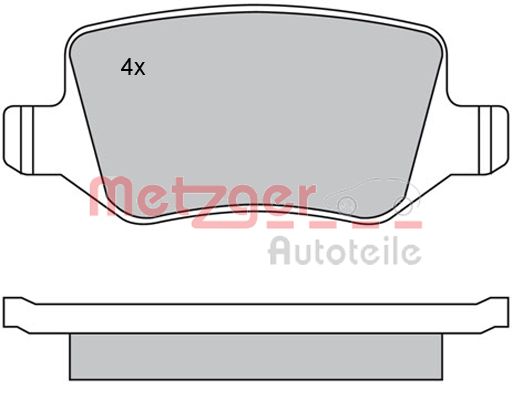 METZGER 1170028 GREENPARTS Bremsbelagsatz, Scheibenbremse