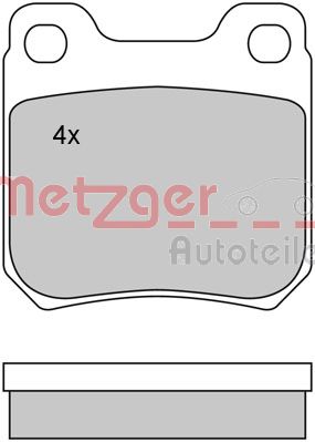 METZGER 1170034 Bremsbelagsatz, Scheibenbremse