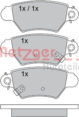 METZGER 1170042 Bremsbelagsatz, Scheibenbremse