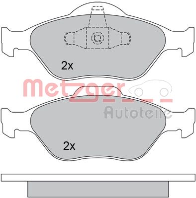 METZGER 1170045 Bremsbelagsatz, Scheibenbremse