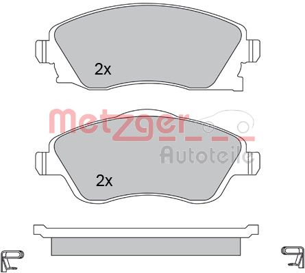 METZGER 1170047 Bremsbelagsatz, Scheibenbremse