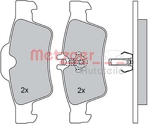 METZGER 1170049 GREENPARTS Bremsbelagsatz, Scheibenbremse