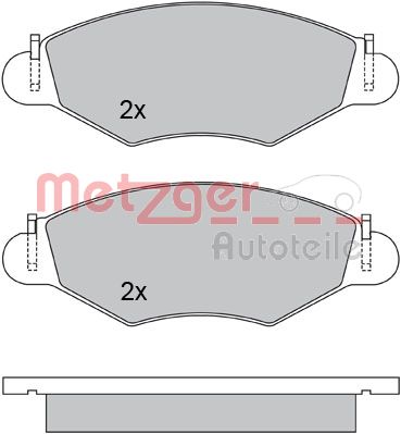 METZGER 1170059 Bremsbelagsatz, Scheibenbremse