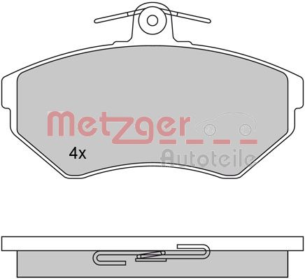 METZGER 1170061 Bremsbelagsatz, Scheibenbremse