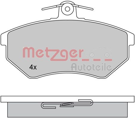 METZGER 1170062 Bremsbelagsatz, Scheibenbremse