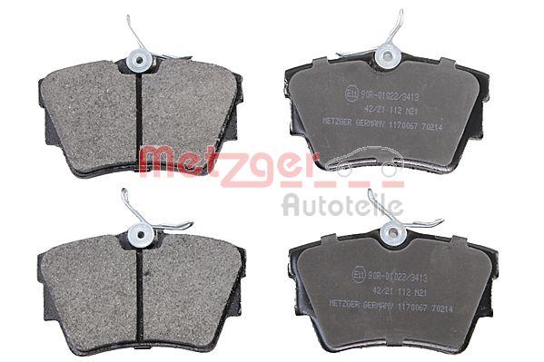 METZGER 1170067 Bremsbelagsatz, Scheibenbremse