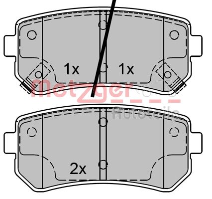 METZGER 1170070 Bremsbelagsatz, Scheibenbremse