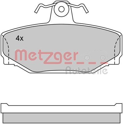 METZGER 1170074 Bremsbelagsatz, Scheibenbremse