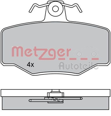 METZGER 1170076 Bremsbelagsatz, Scheibenbremse